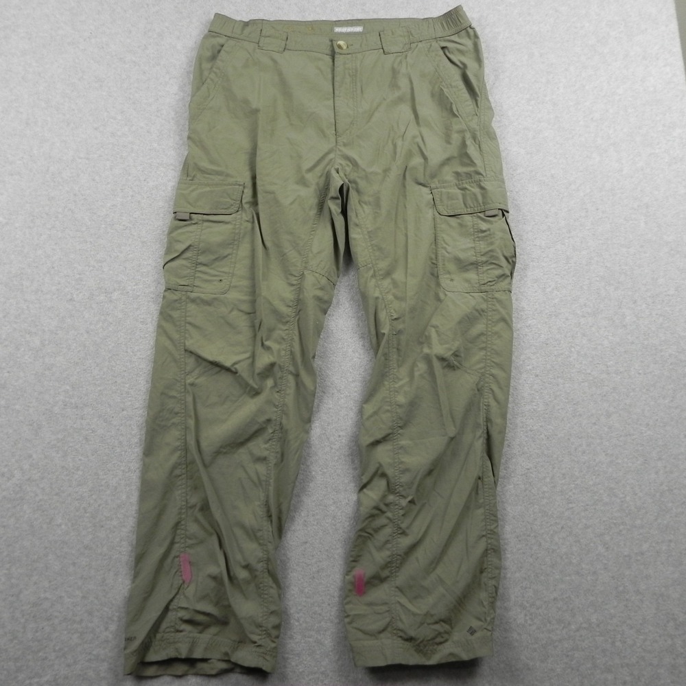 Columbia Pants Mens Large Insect Blocker Nylon Cargo Pocket Hiking Outdoor Green